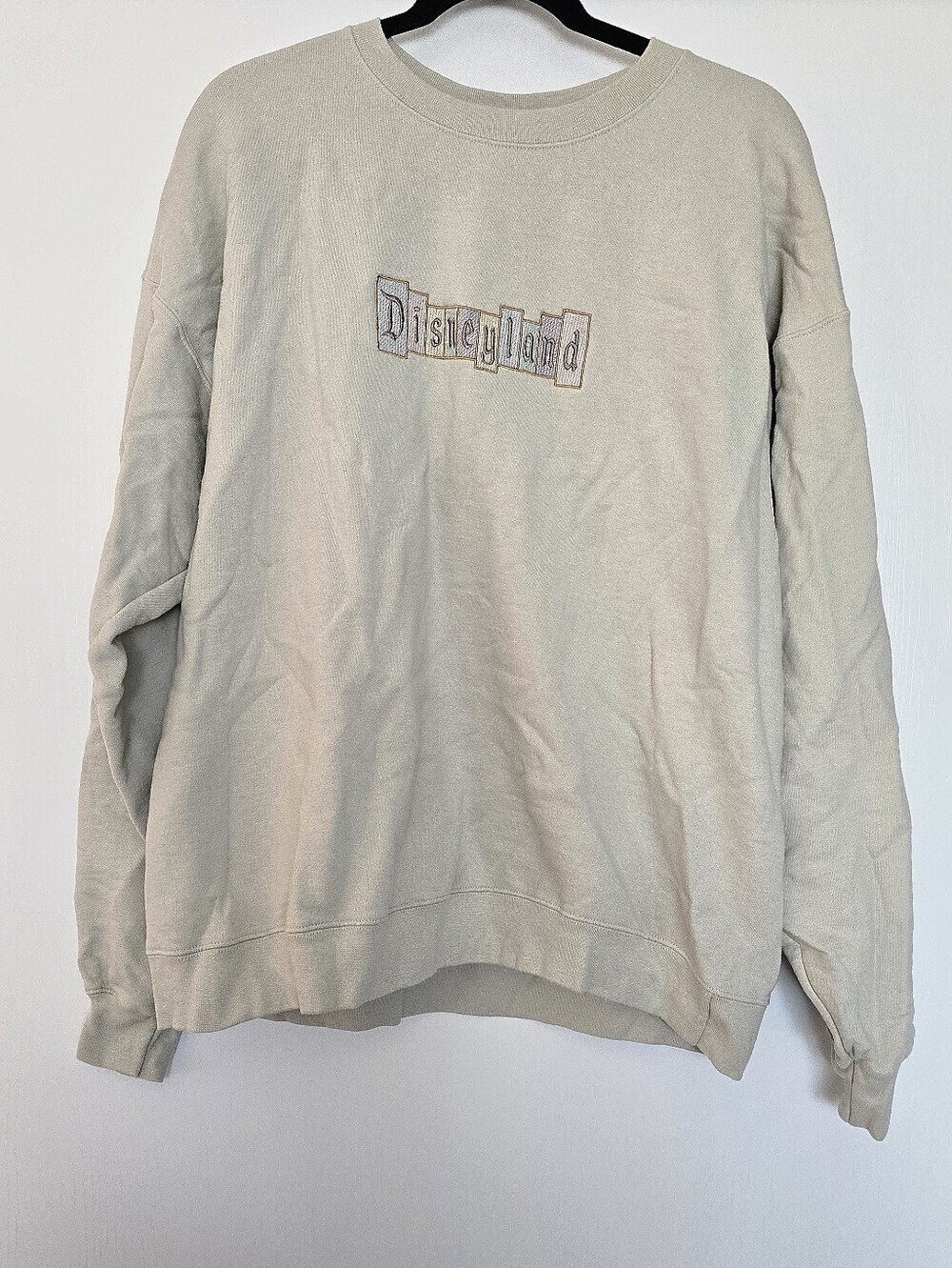 Hanes - Disneyland Pastel Block Letter Embroidered Crewneck Pullover Sweater